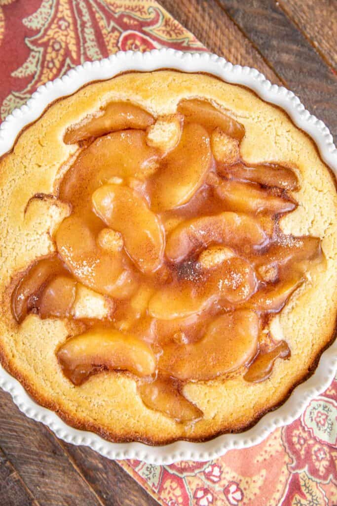crazy crust apple pie in baking dish
