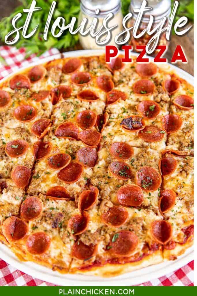 platter of sliced pizza