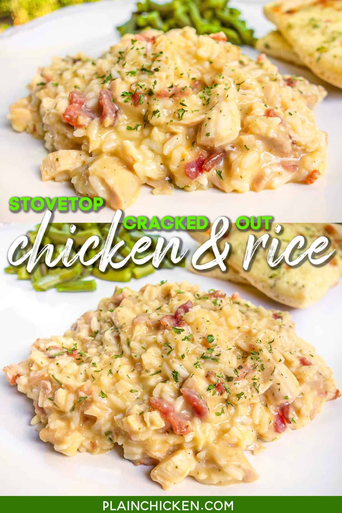 Stovetop Cracked Out Chicken & Rice - Plain Chicken
