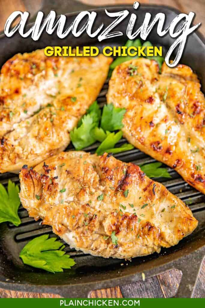 chicken in grill pan