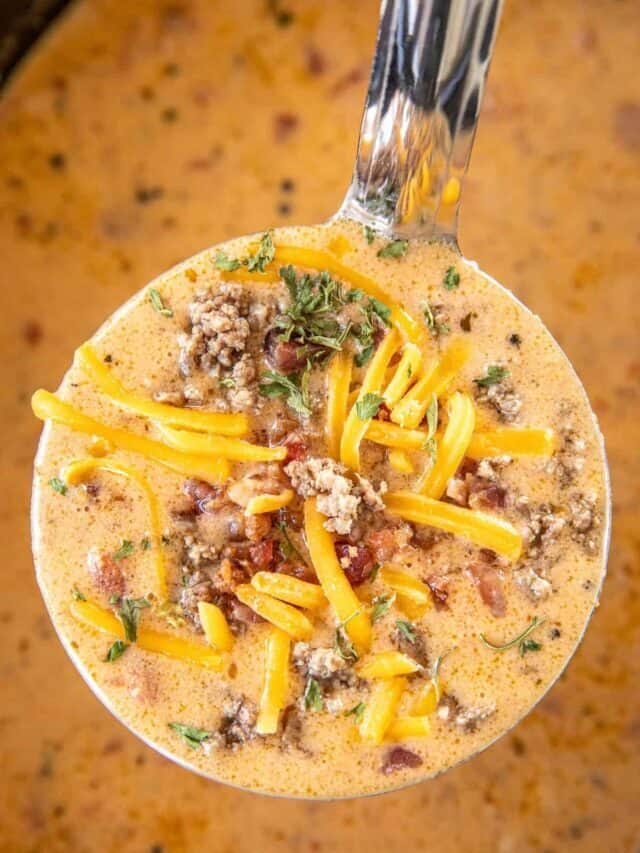 Low Carb Bacon Cheeseburger Soup
