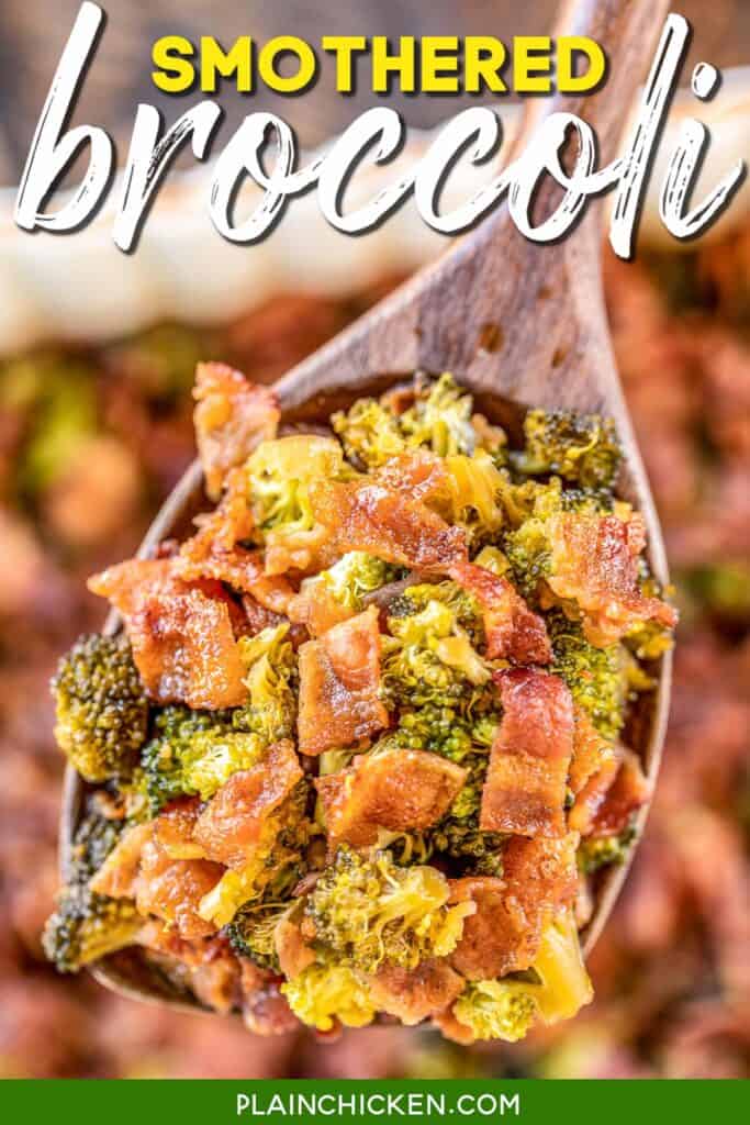 spoonful of bacon and broccoli