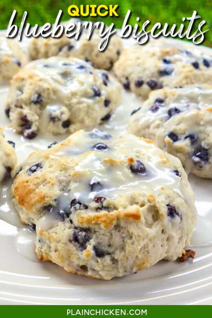 plate of blueberry biscuits