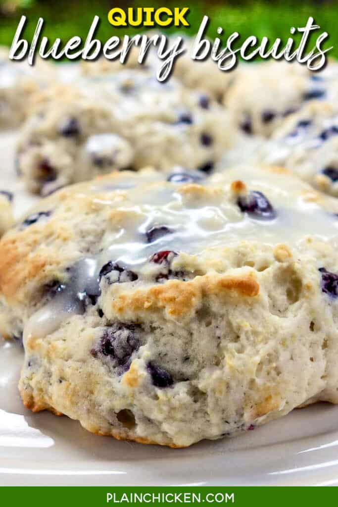 plate of blueberry biscuits
