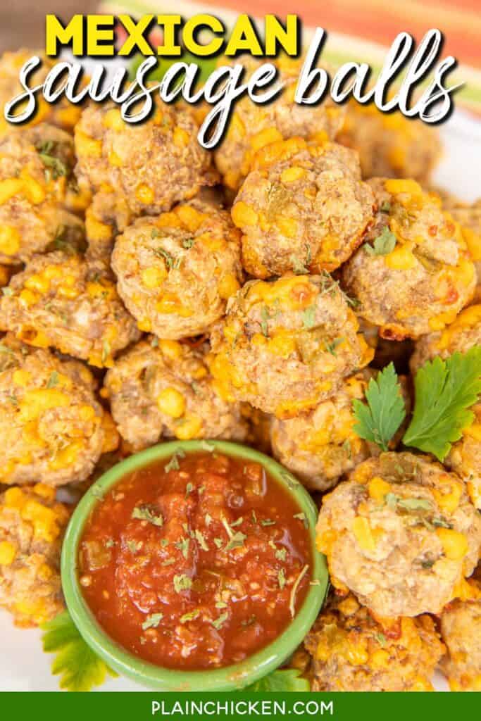 platter of mexican sausage balls