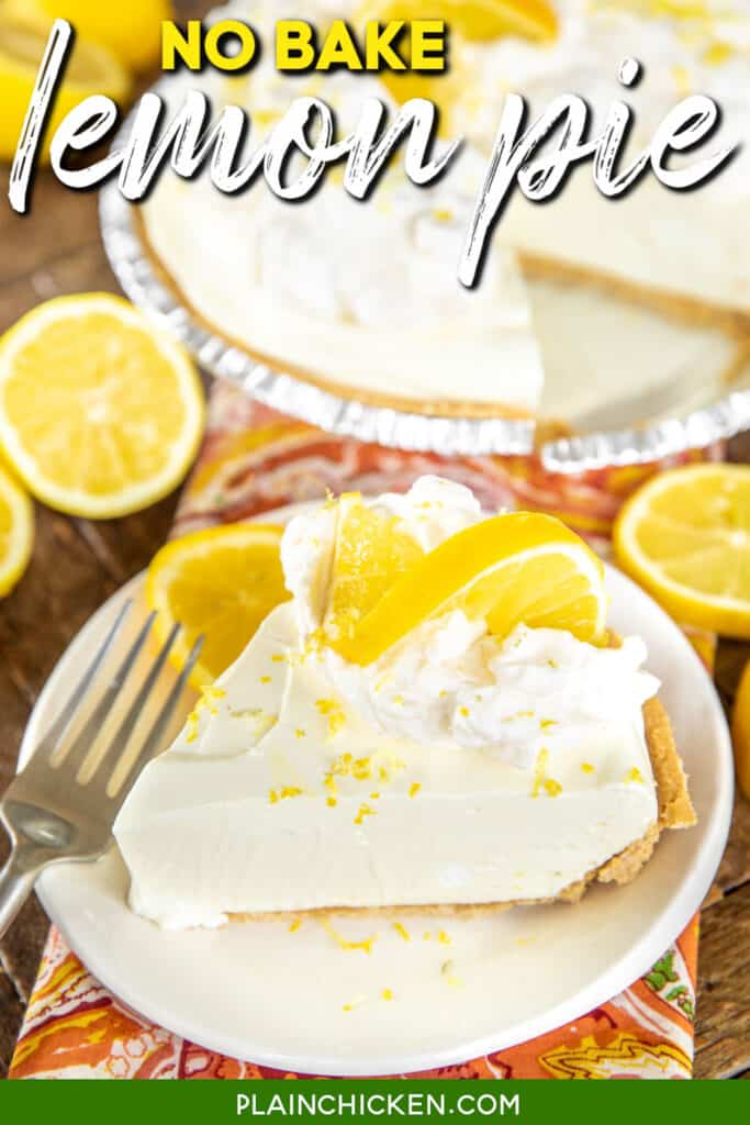 slice of lemon pie with lemon on top