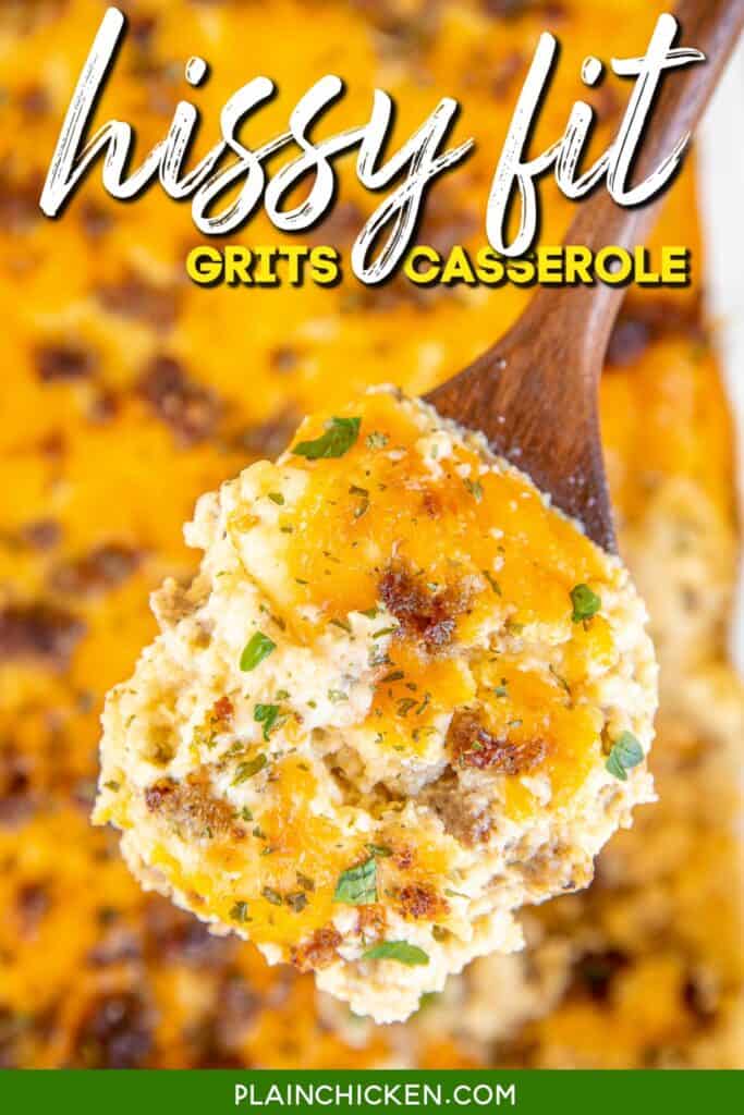 spoonful of hissy fit sausage grits casserole