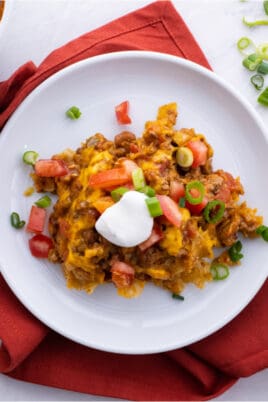 plate of mexican casserole