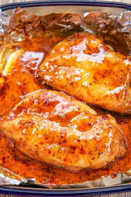 chicken in a baking dish