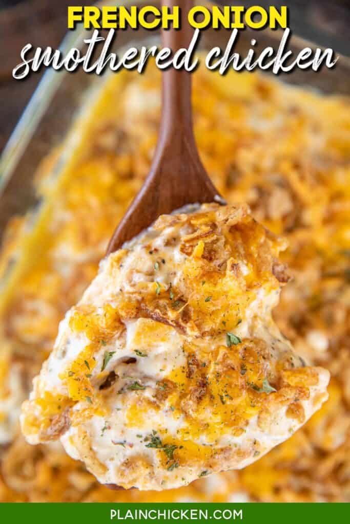 spoonful of sour cream smothered baked chicken