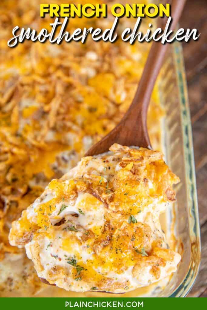 spoonful of sour cream smothered baked chicken