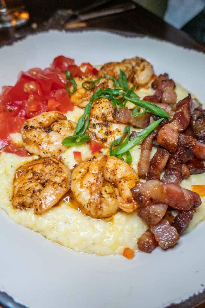 plate of shrimp and grits