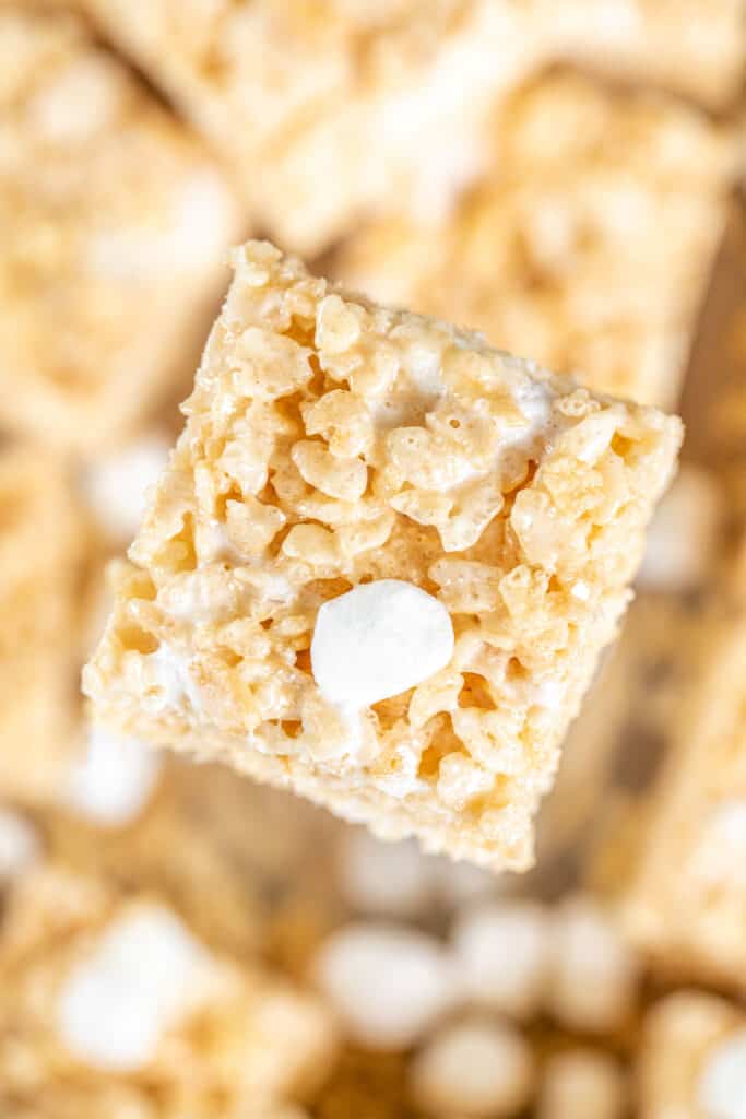 close up of a rice krispie treat
