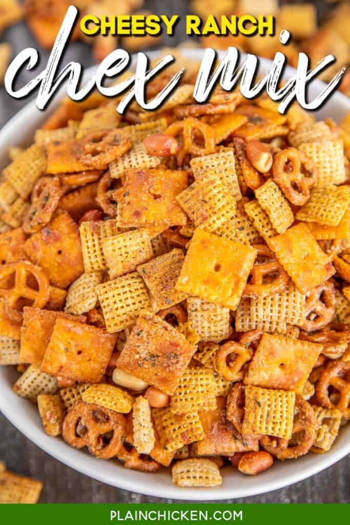 bowl of ranch chex mix