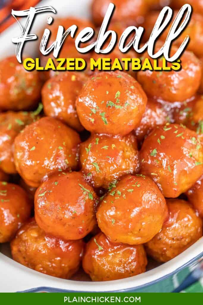 bbq meatballs in a baking dish