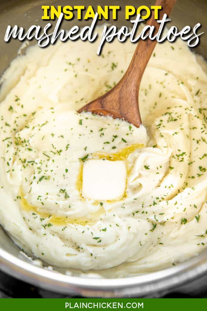 stirring mashed potatoes topped with butter