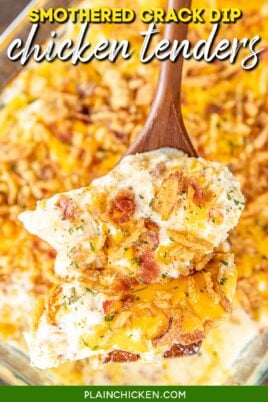 spatula of chicken and bacon topped chicken