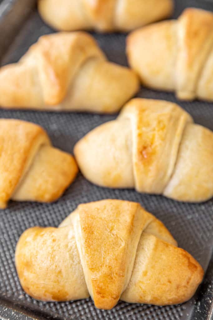 crescent rolls on a baking sheet