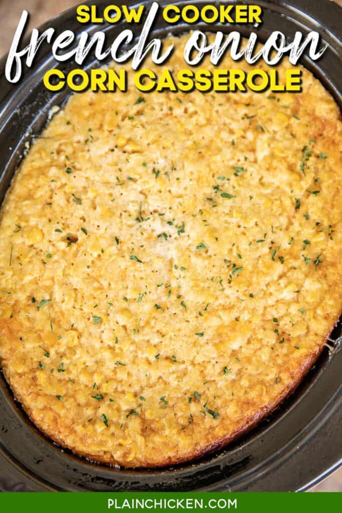 corn casserole in slow cooker