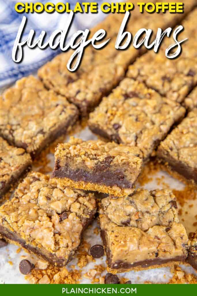 cookie fudge bars on a plate
