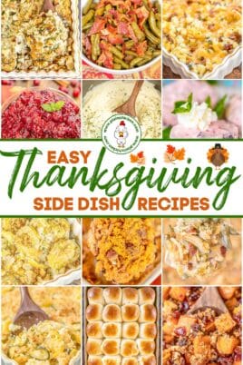 12 photos of side dish recipes with text overlay