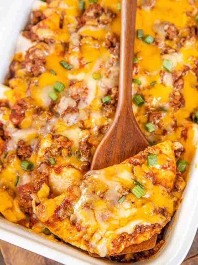 How to Make Beef & Cheese Enchilada Casserole