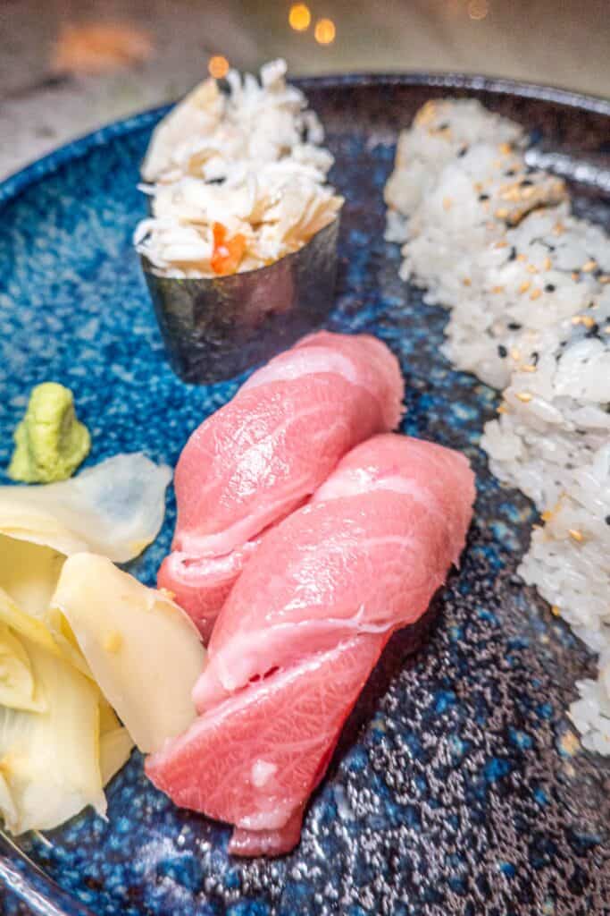 sashimi sushi on a plate
