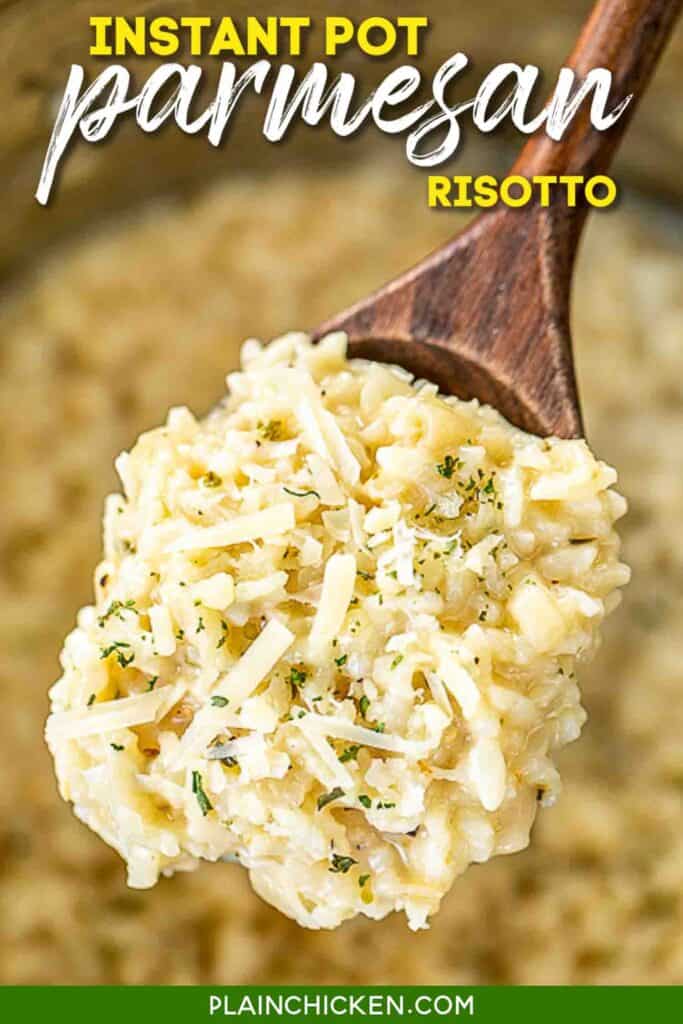 spoonful of parmesan risotto