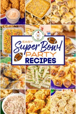 collage of 12 photos of tailgating food with text overlay