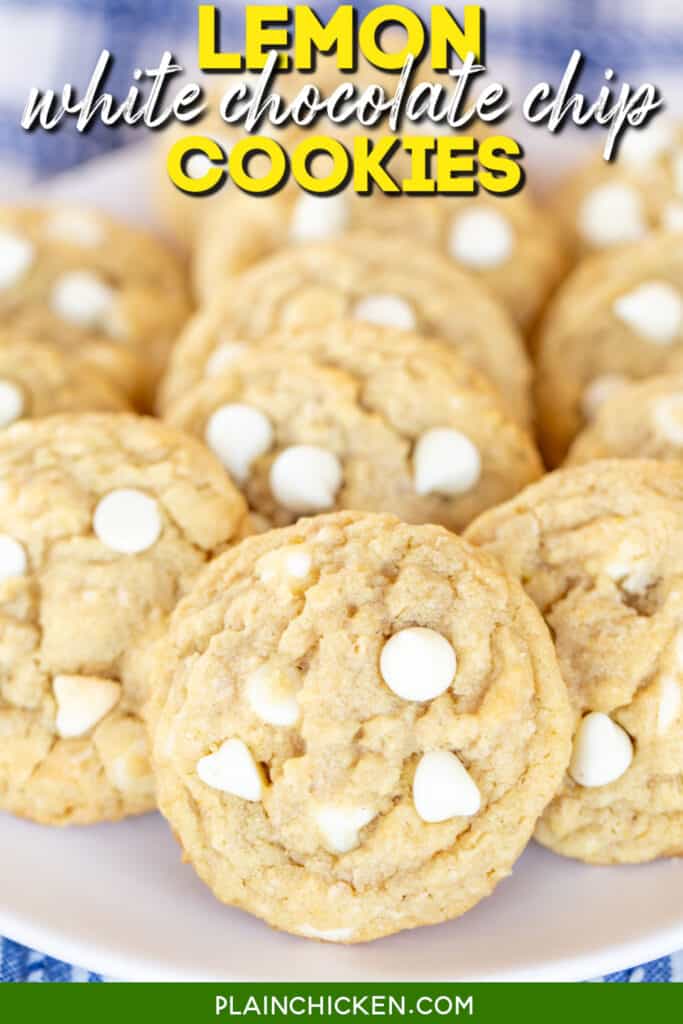 plate of cookies with text overlay