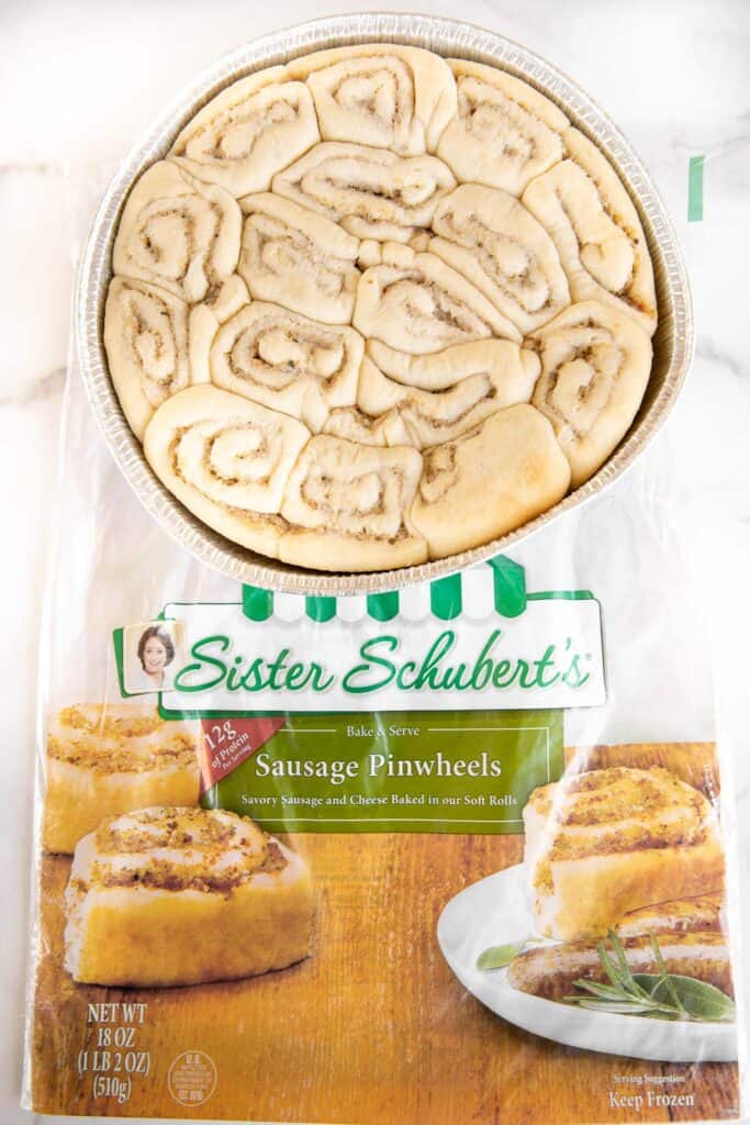 package of sister schubert sausage pinwheels
