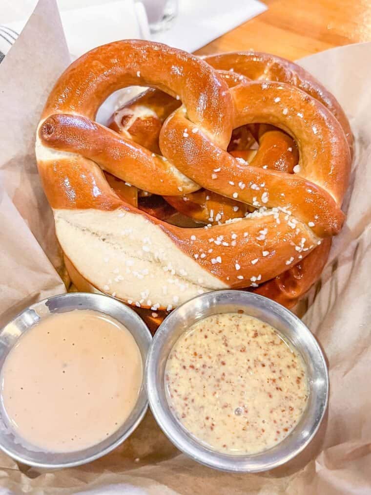 pretzels and dip