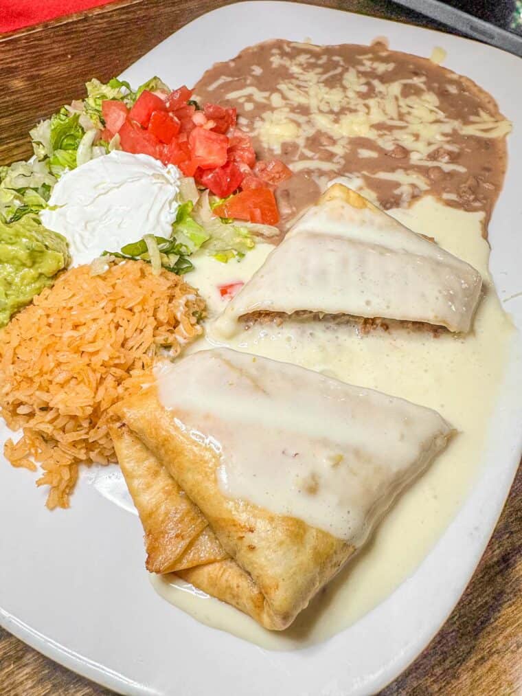 plate of mexican food