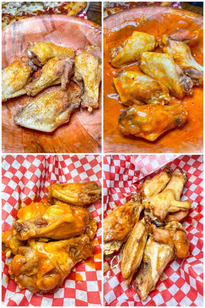 collage of 4 pictures of wings
