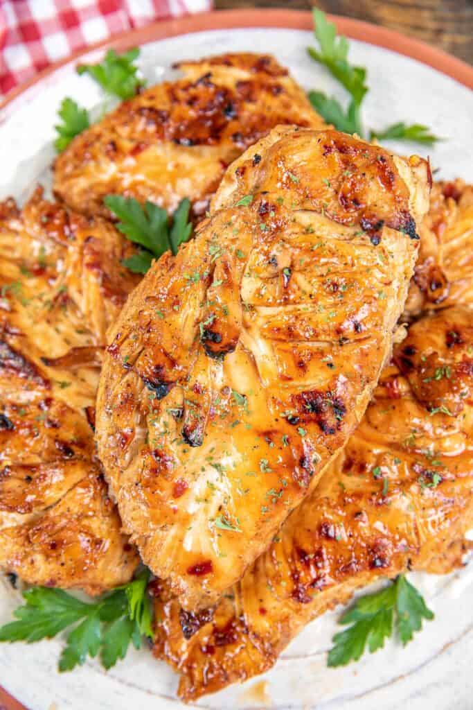 plate of grilled chicken