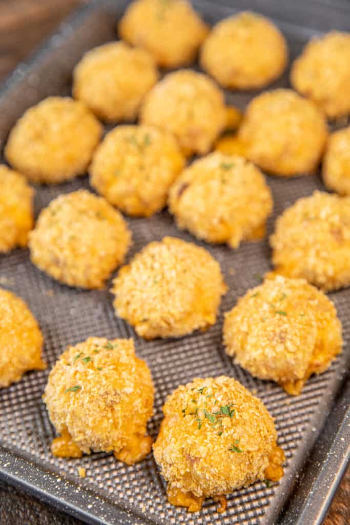 baked chicken bites on a baking dish